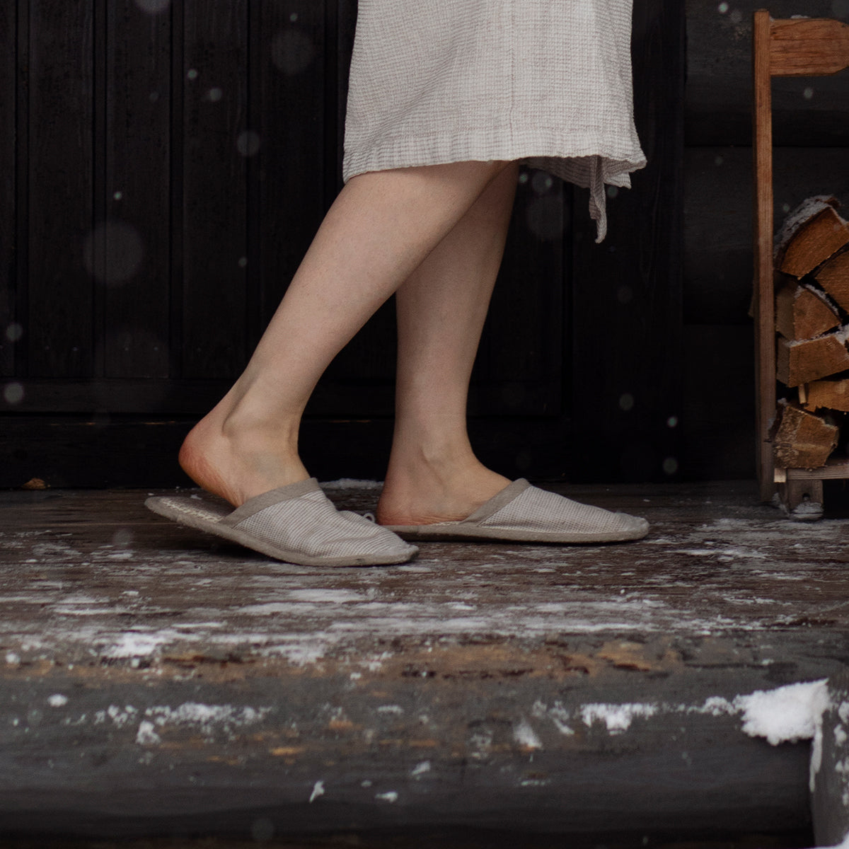 Lapuan Kankurit Onni Beige / White Slippers