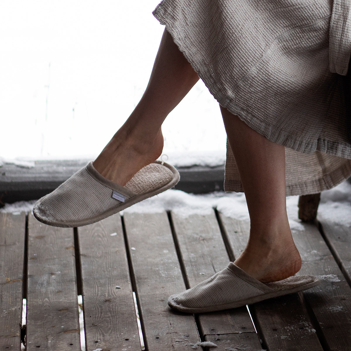 Lapuan Kankurit Onni Beige / White Slippers