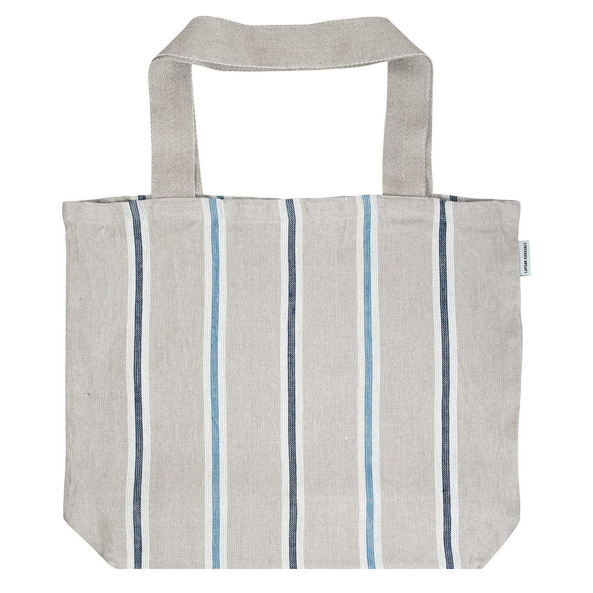 Lapuan Kankurit Tori Taupe / Dark Blue Linen Tote Bag