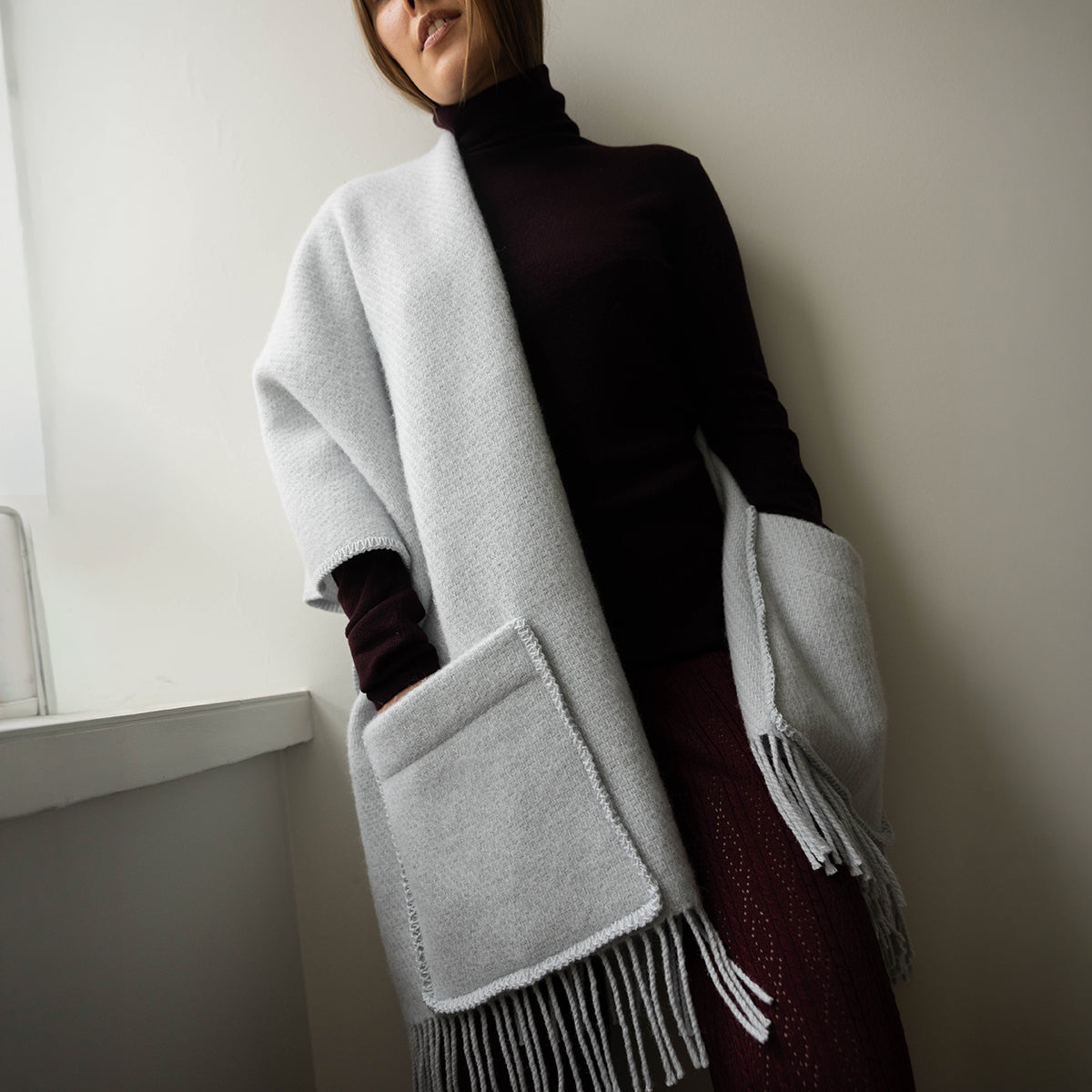 Lapuan Kankurit Uni Light Blue Wool Pocket Shawl