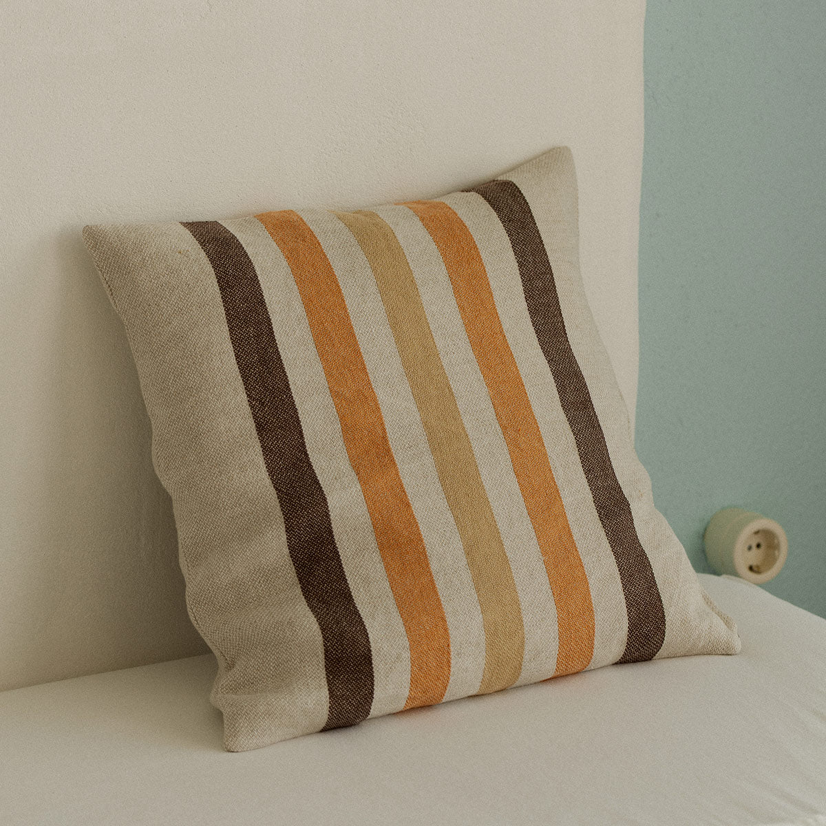 Lapuan Kankurit Virta Beige / Brown / Orange Throw Pillow