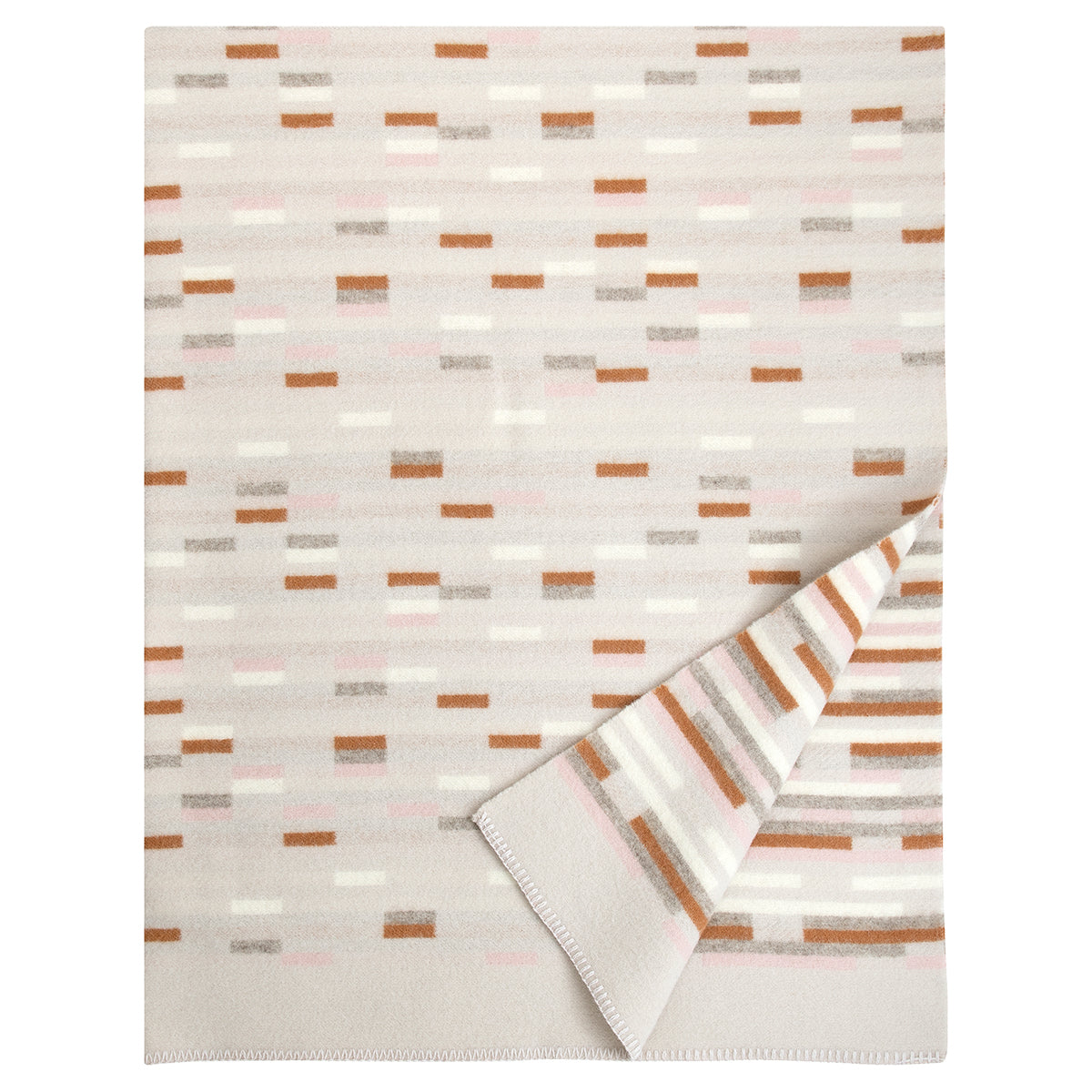 Lapuan Kankurit Yllatys Beige / Rose / Cinnamon Wool Throw Blanket