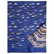 Lapuan Kankurit Yllatys Dark Blue / Brown / Cinnamon Wool Throw Blanket