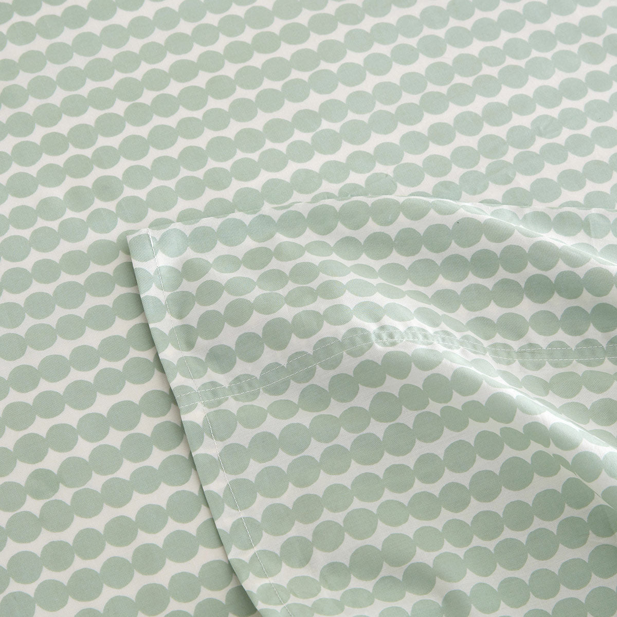 Marimekko Pikku Rasymatto Light Green / Off White King Sheet Set