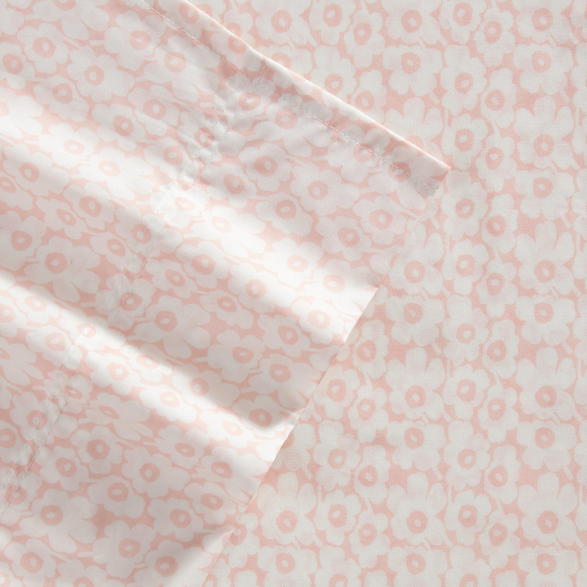 Marimekko Pikkuinen Unikko Light Pink / White Full Sheet Set