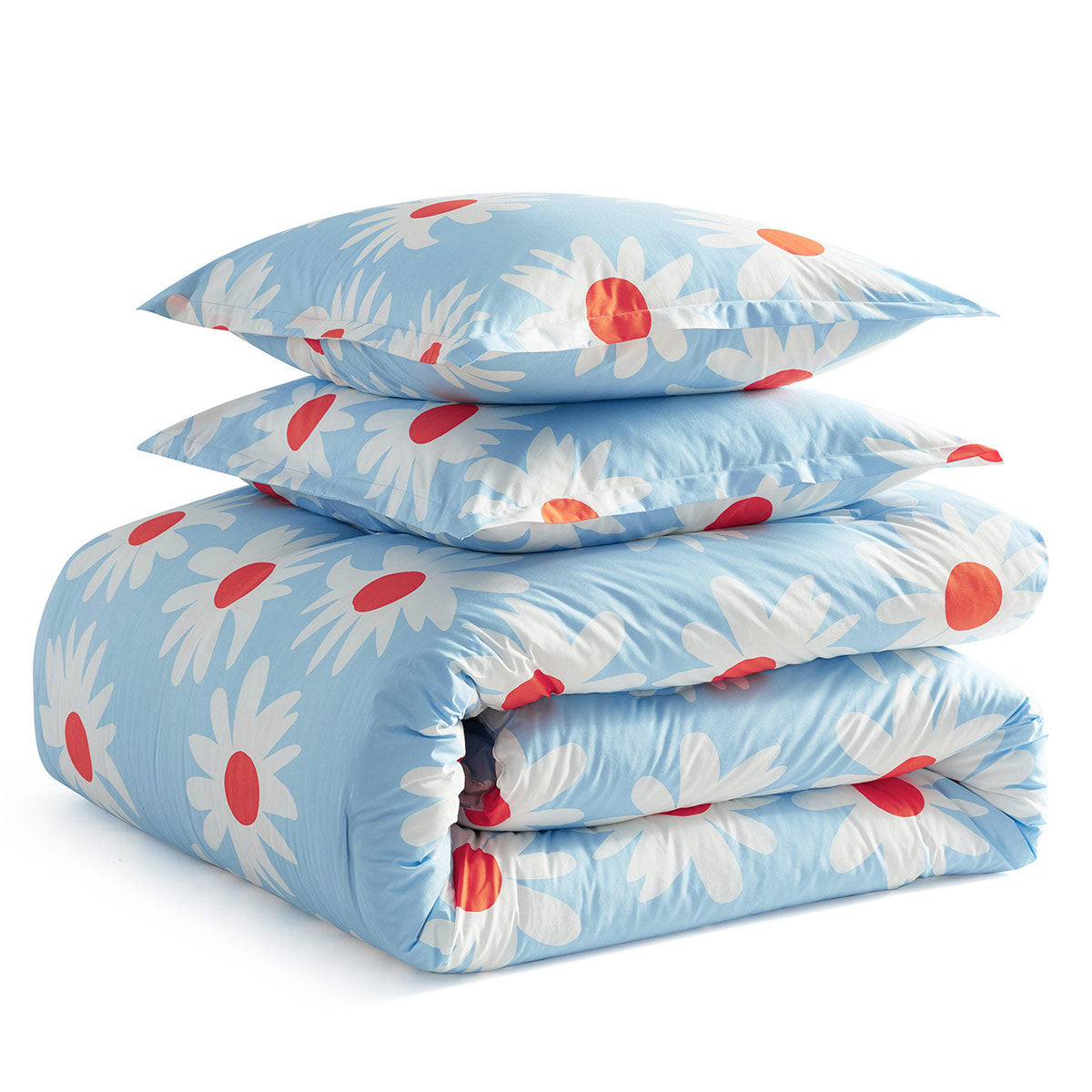 Marimekko Rakastaa Ei Rakasta Light Blue / Orange Duvet Cover Set - King