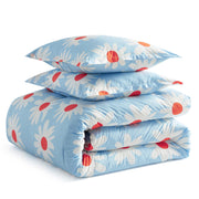 Marimekko Rakastaa Ei Rakasta Light Blue / Orange Duvet Cover Set - Full / Queen