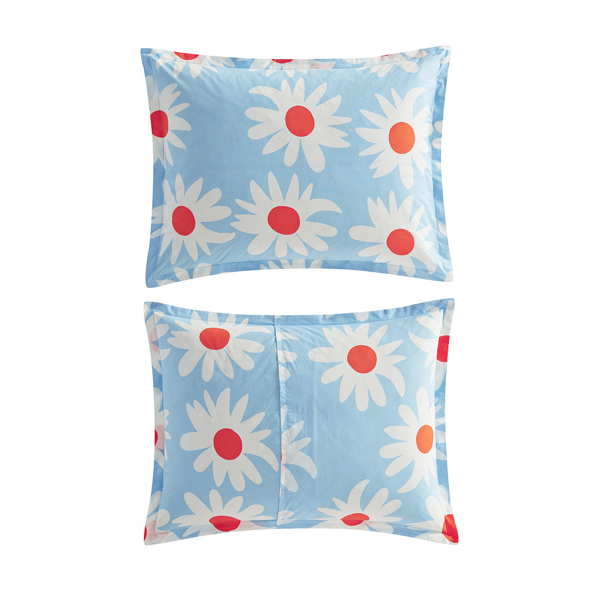 Marimekko Rakastaa Ei Rakasta Light Blue / Orange Duvet Cover Set - Full / Queen