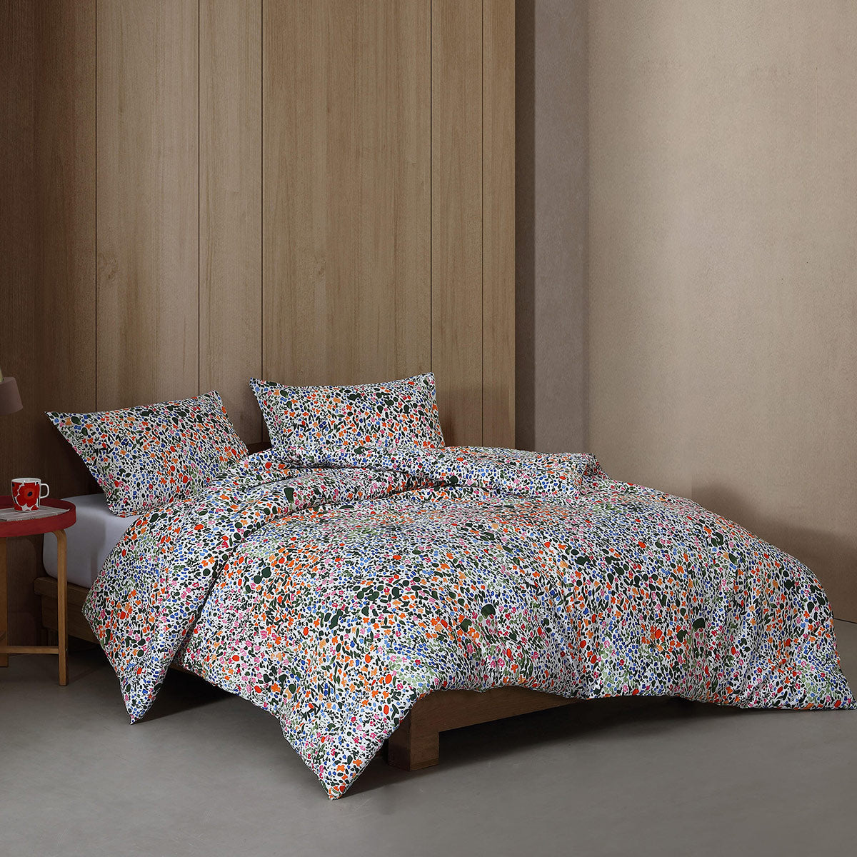 Marimekko Rantaniitty Orange / Green / Multi Duvet Cover Set - King