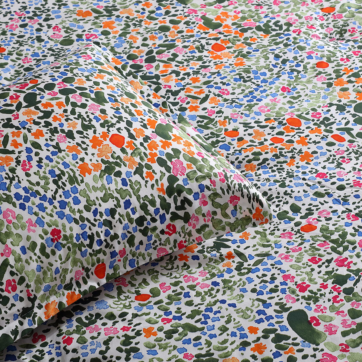Marimekko Rantaniitty Orange / Green / Multi Duvet Cover Set - King