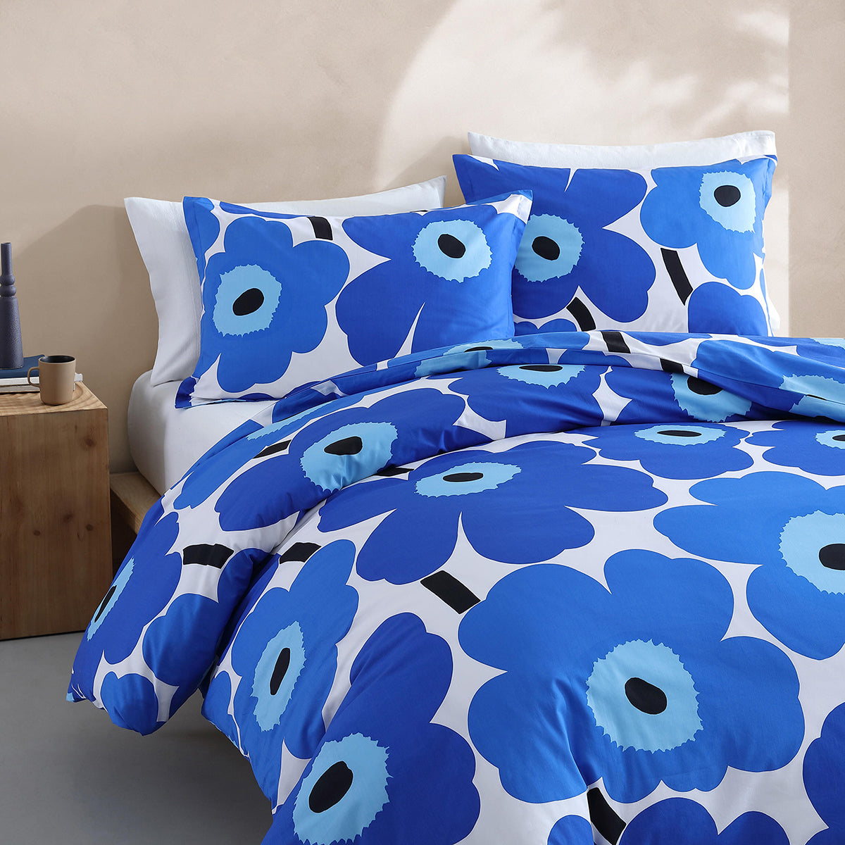 Marimekko Unikko Blue Full / Queen Duvet Cover Set
