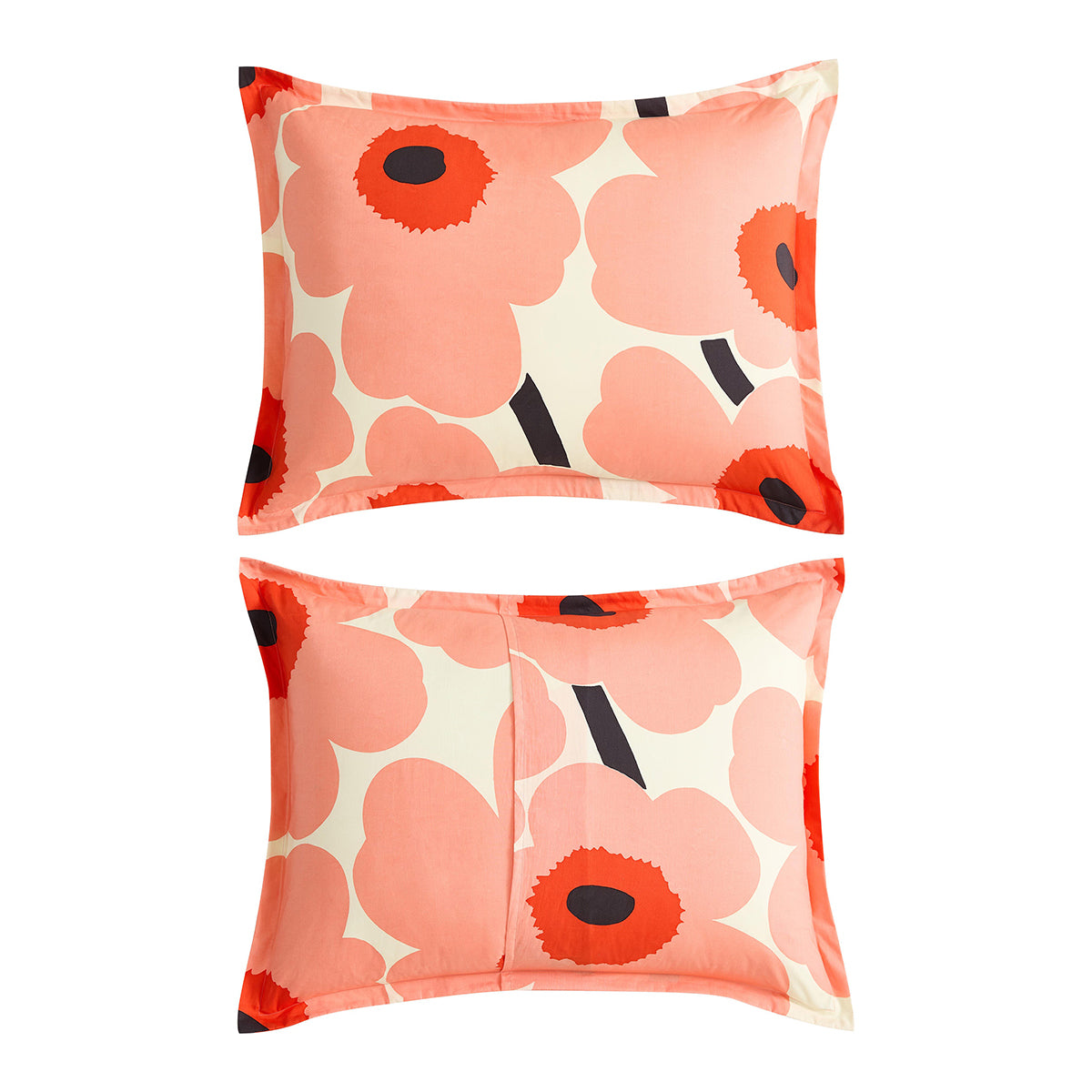 Marimekko Unikko Coral / Pink Duvet Cover Set - Full / Queen