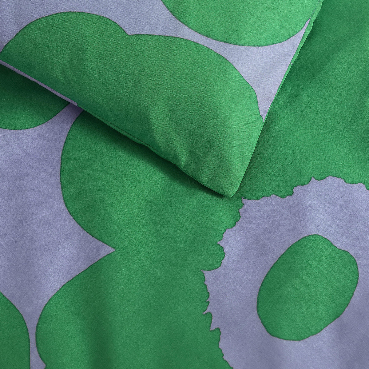 Marimekko Unikko Green / Blue Duvet Cover Set - Full / Queen