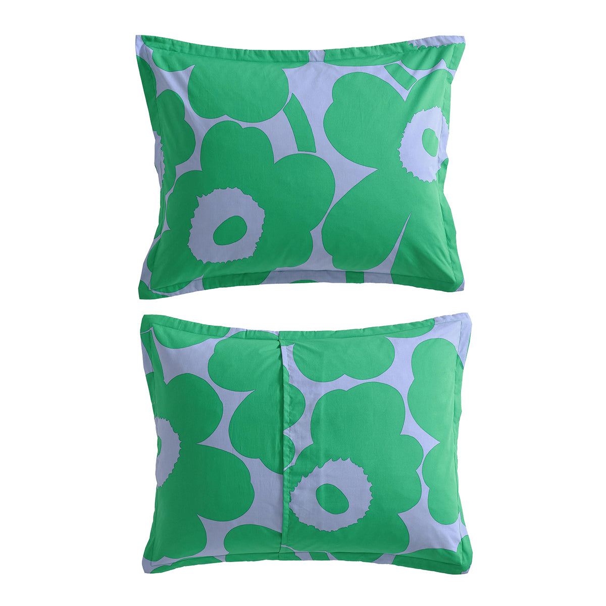 Marimekko Unikko Green / Blue Duvet Cover Set - Full / Queen