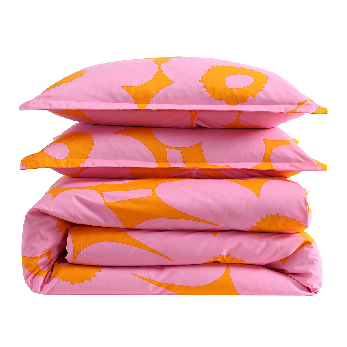 Marimekko Unikko Pink / Orange Duvet Cover Set - King