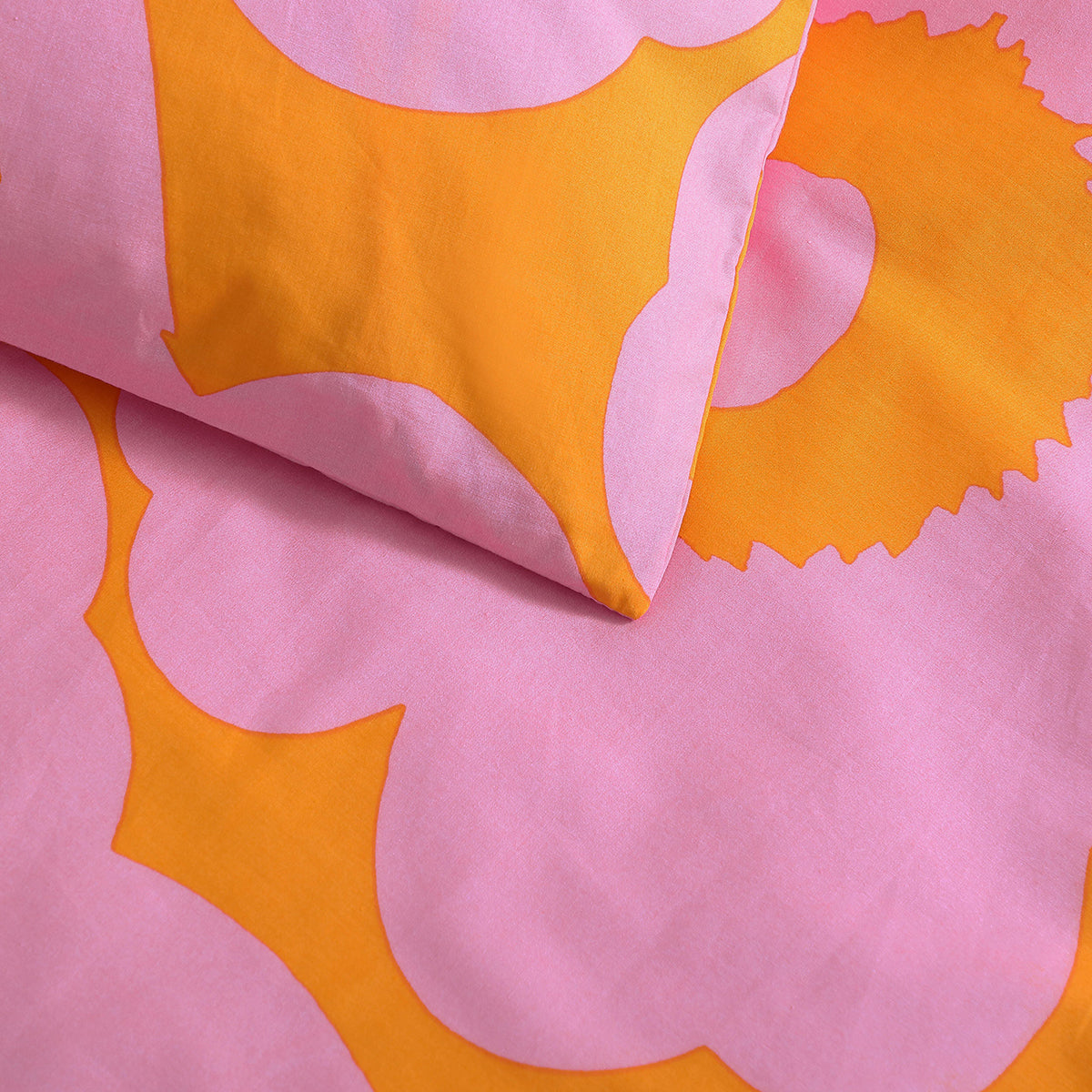 Marimekko Unikko Pink / Orange Duvet Cover Set - King
