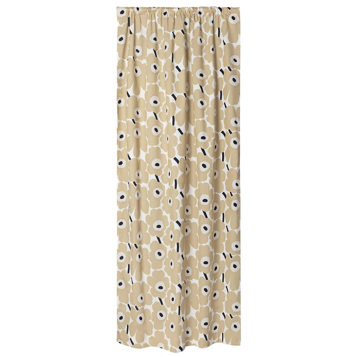 Marimekko Pieni Unikko Off White / Beige / Dark Blue Ready-Made Curtain
