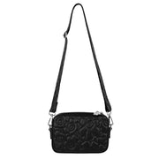 Marimekko Unikko Soft Gratha Black Leather Shoulder Bag