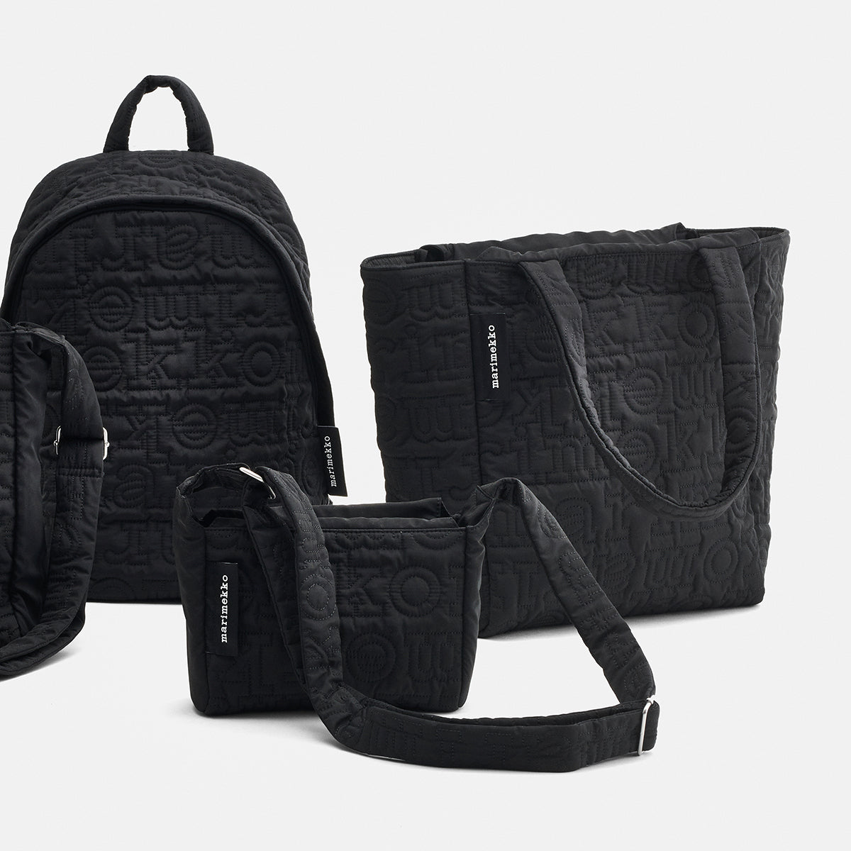 Marimekko Logo Black Medium Joy Tote Bag