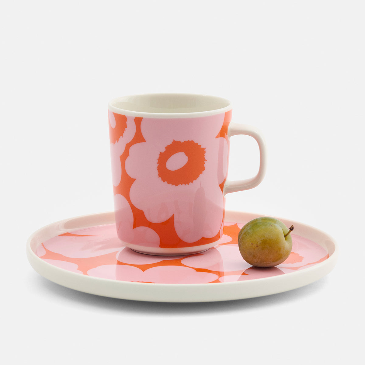 Marimekko Unikko Orange / Light Pink 4pc Breakfast Set