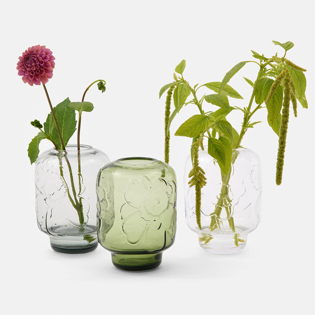 Marimekko Unikko Clear Glass Vase