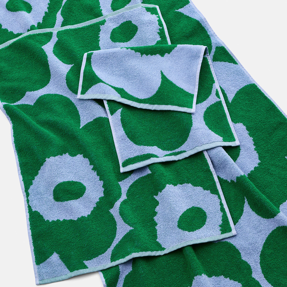 Marimekko Unikko Light Blue / Green Hand Towel