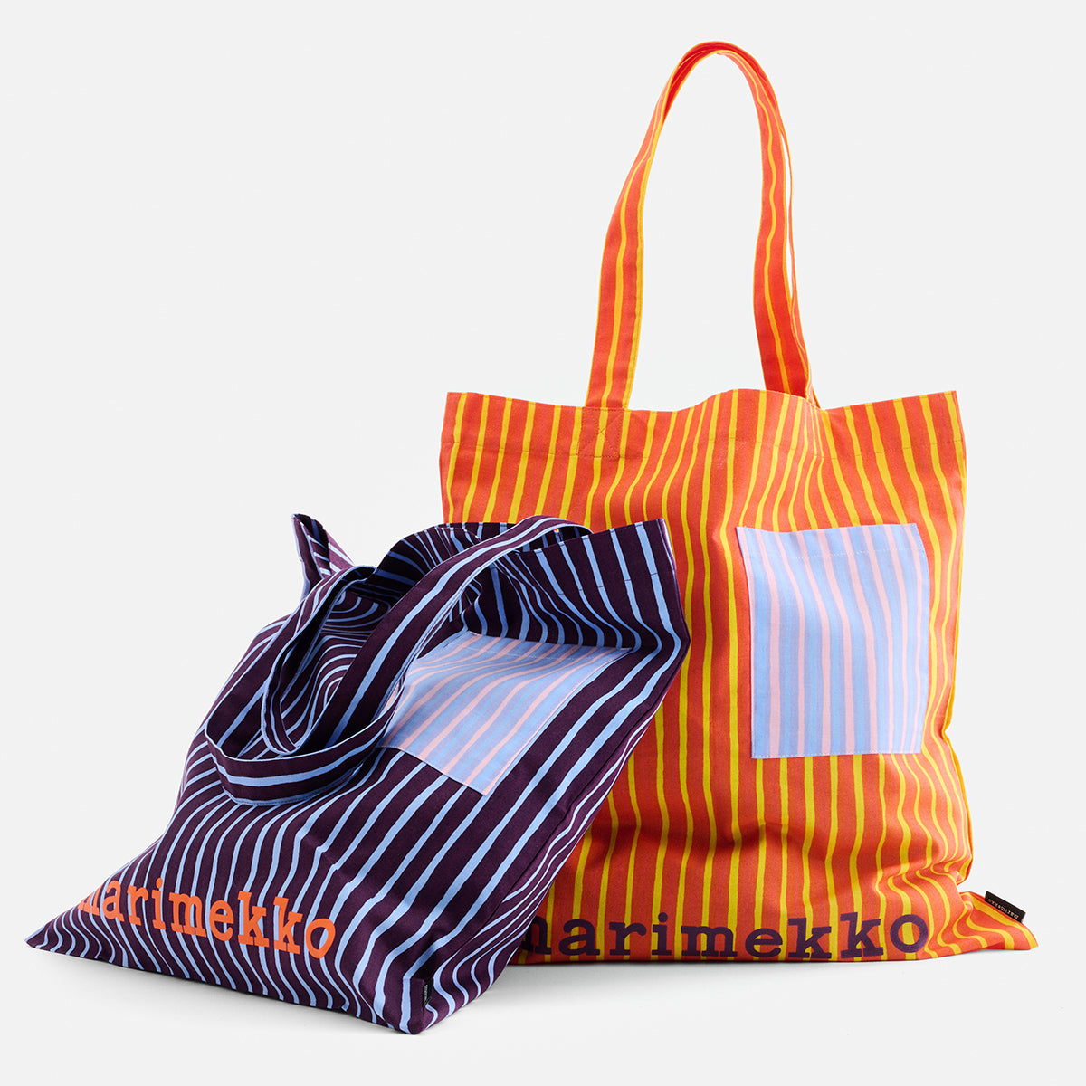 Marimekko Piccolo Orange / Yellow / Light Blue Tote Bag