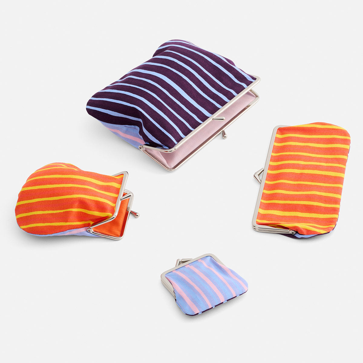 Marimekko Piccolo Light Blue / Pink / Orange Small Coin Purse