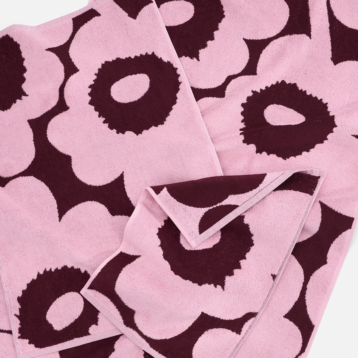 Marimekko Unikko Plum / Pink Guest Towel