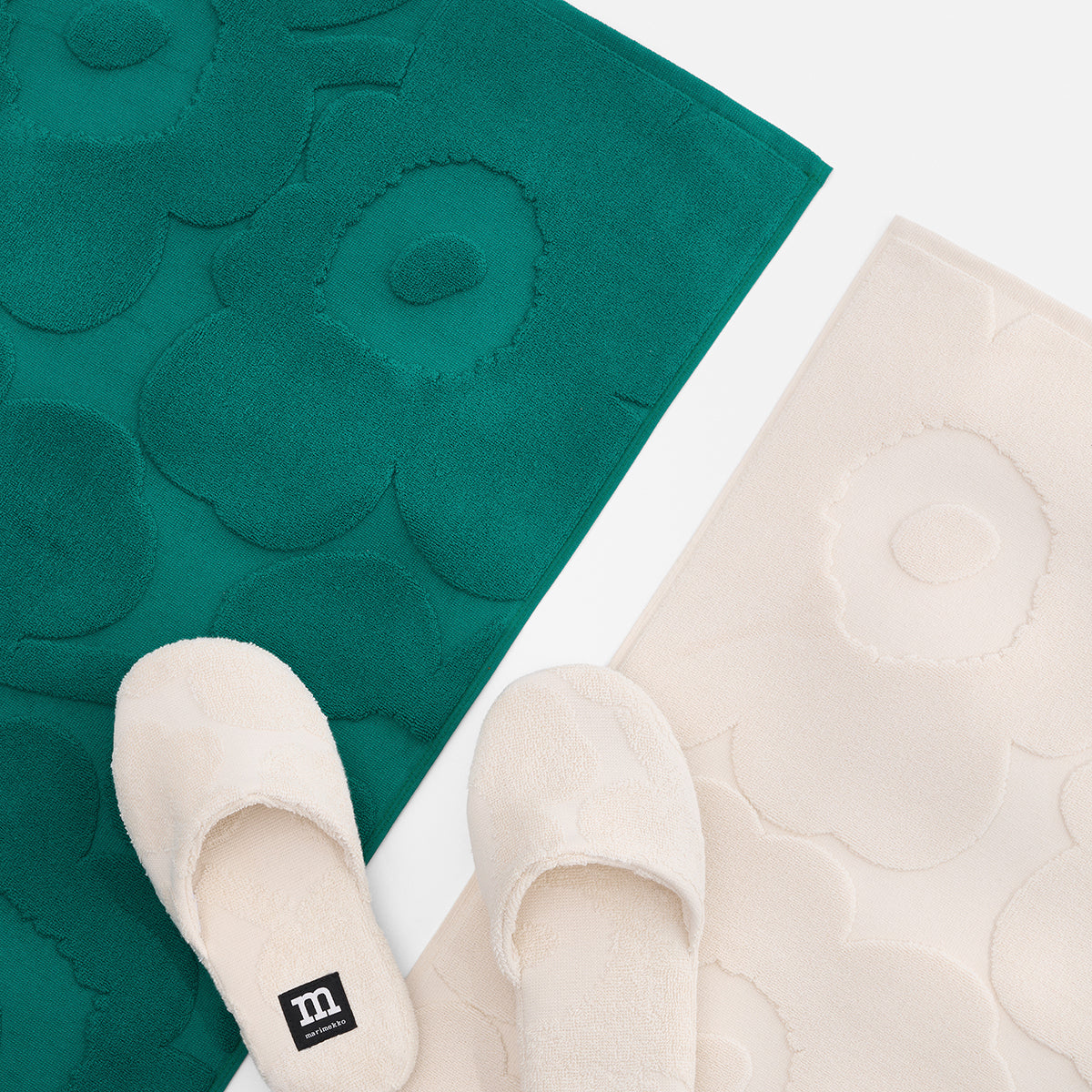 Marimekko Unikko Dark Green Bath Floor Towel