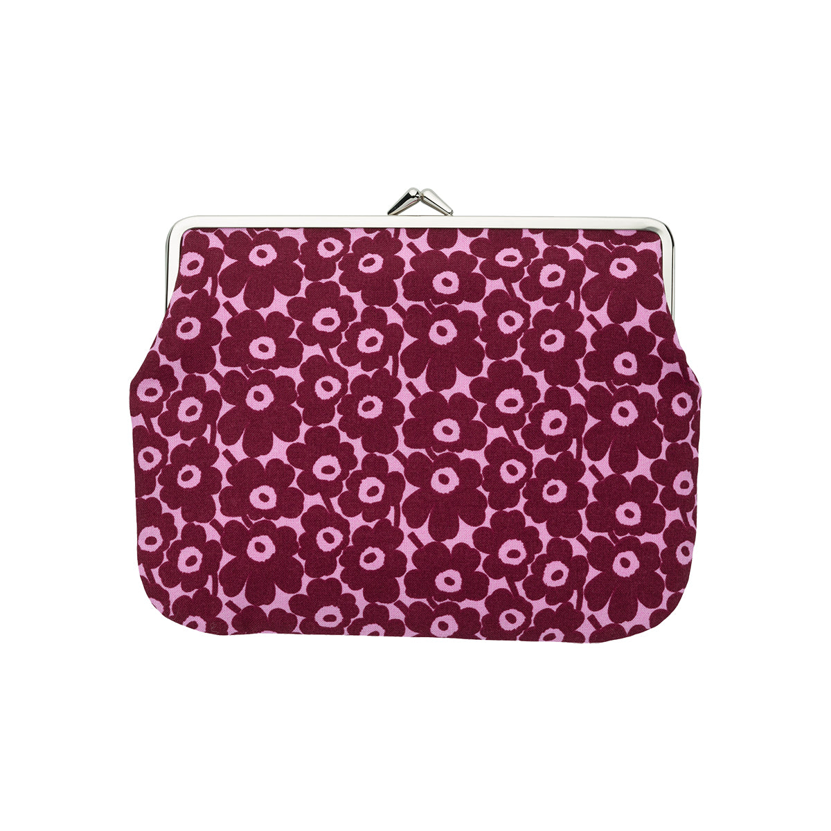 Marimekko Pikkuinen Unikko Burgundy / Pink Large Coin Purse