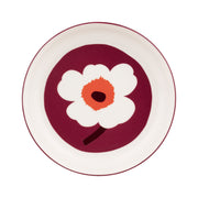 Marimekko Unikko Burgundy / Red / White Pasta Dish