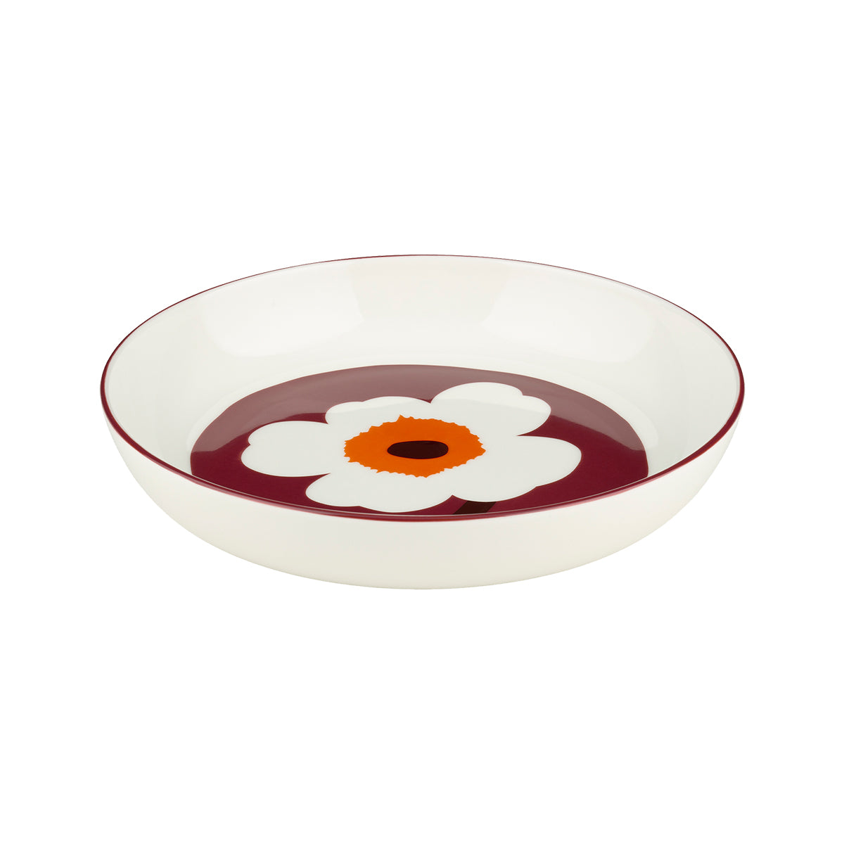 Marimekko Unikko Burgundy / Red / White Pasta Dish