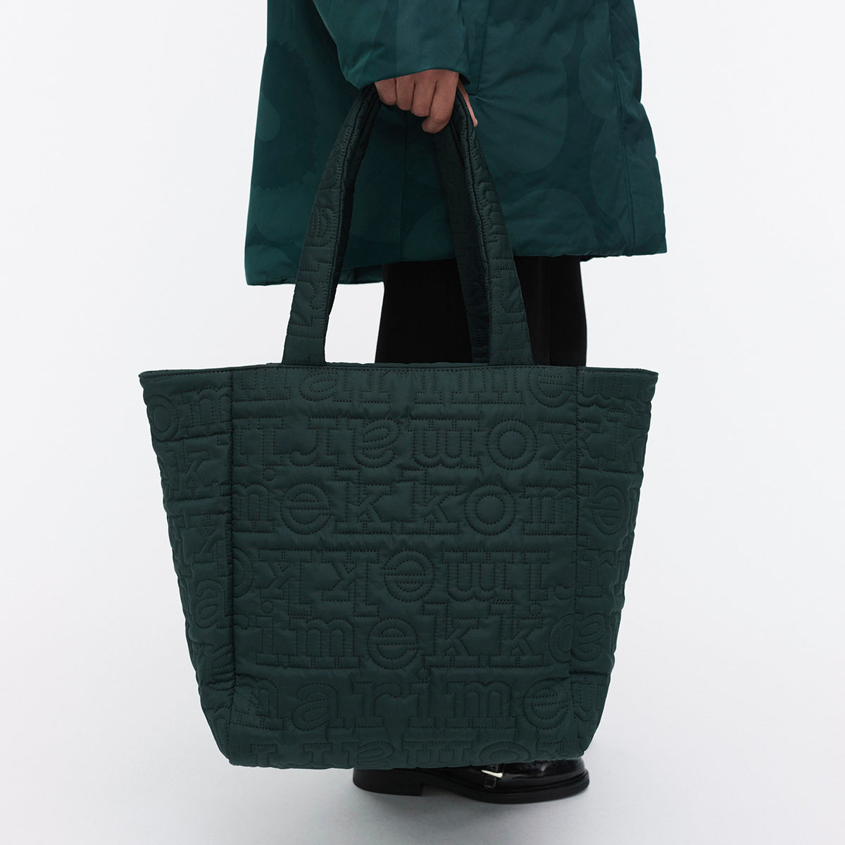 Marimekko Logo Dark Green Medium Joy Tote Bag