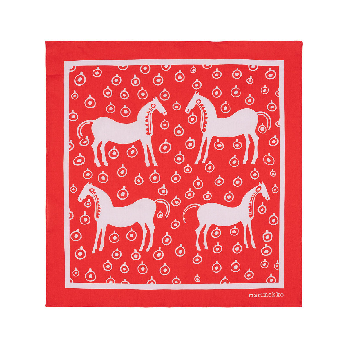 Marimekko Astrilli Musta Tamma Red / Light Pink Scarf - Year of the Horse 2026