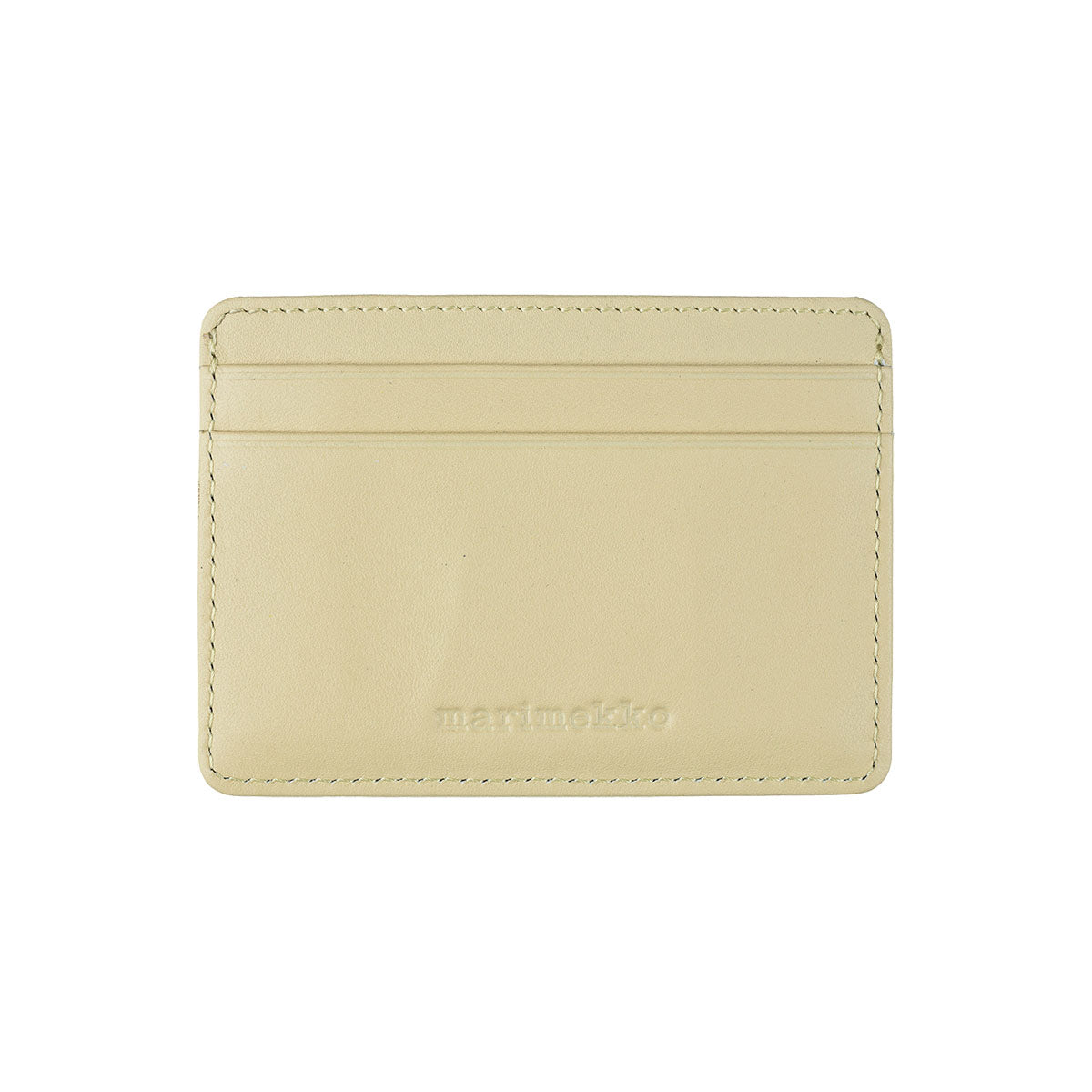 Marimekko Unikko Beige Leather Card Holder