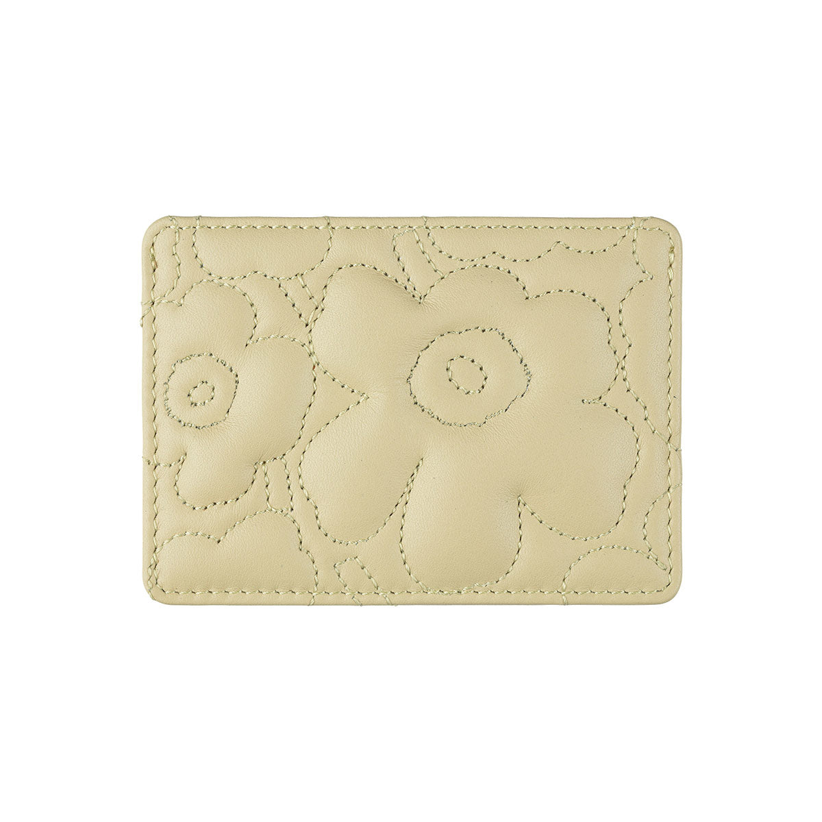 Marimekko Unikko Beige Leather Card Holder
