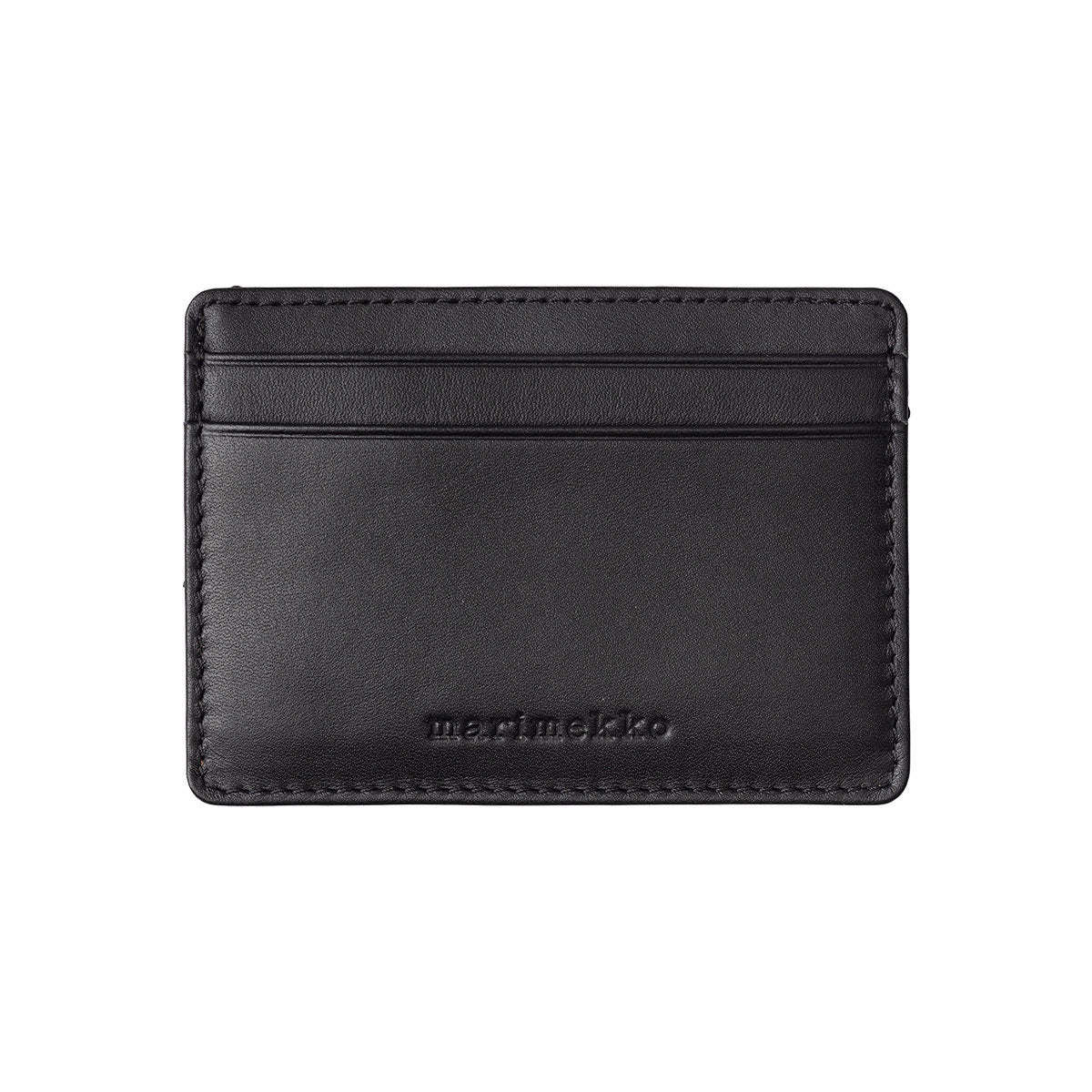 Marimekko Unikko Black Leather Card Holder