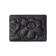 Marimekko Unikko Black Leather Card Holder