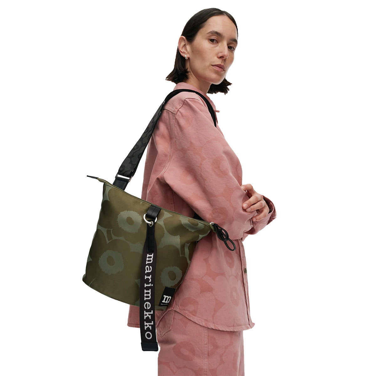 Marimekko Unikko Green Carry All Shoulder Bag