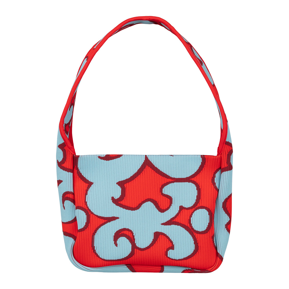 Marimekko Keidas Red / Light Blue Knitted Shoulder Bag