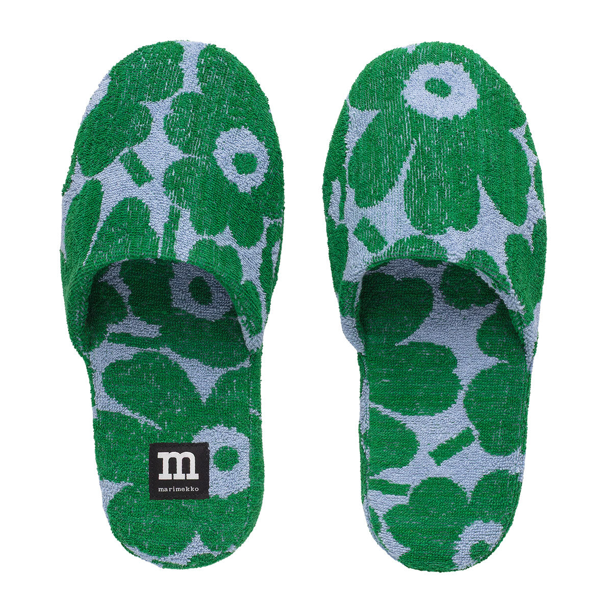 Marimekko Unikko Light Blue / Green Slippers