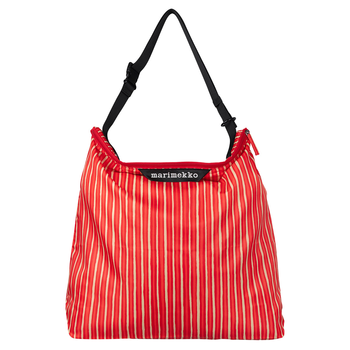 Marimekko Piccolo Red / Beige Large Neat Crossbody Shoulder Bag