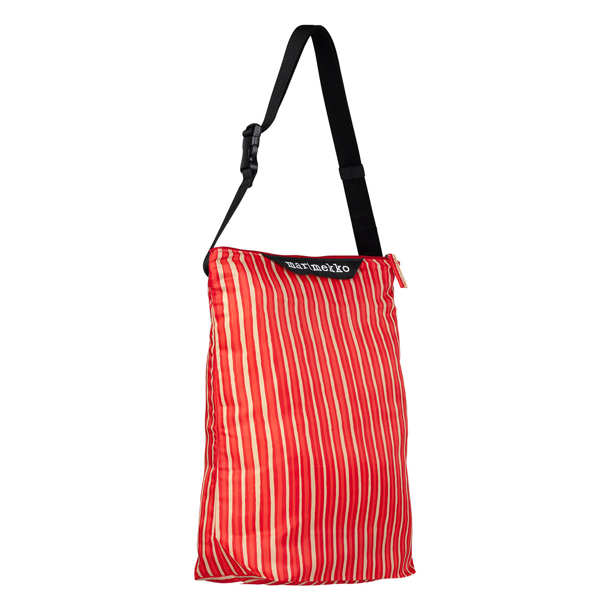 Marimekko Piccolo Red / Beige Medium Neat Crossbody Shoulder Bag