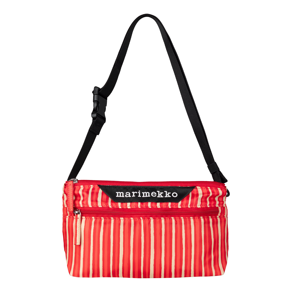 Marimekko Piccolo Red / Beige Small Neat Crossbody Shoulder Bag