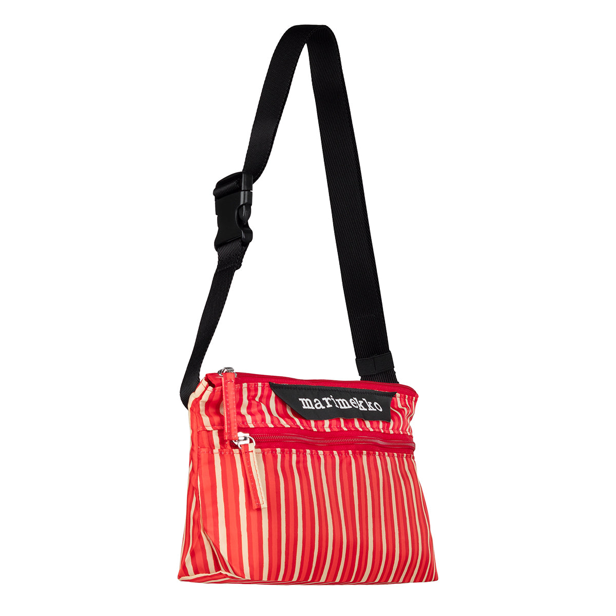 Marimekko Piccolo Red / Beige Small Neat Crossbody Shoulder Bag