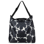 Marimekko Unikko Dark Grey / White Large Neat Crossbody Shoulder Bag
