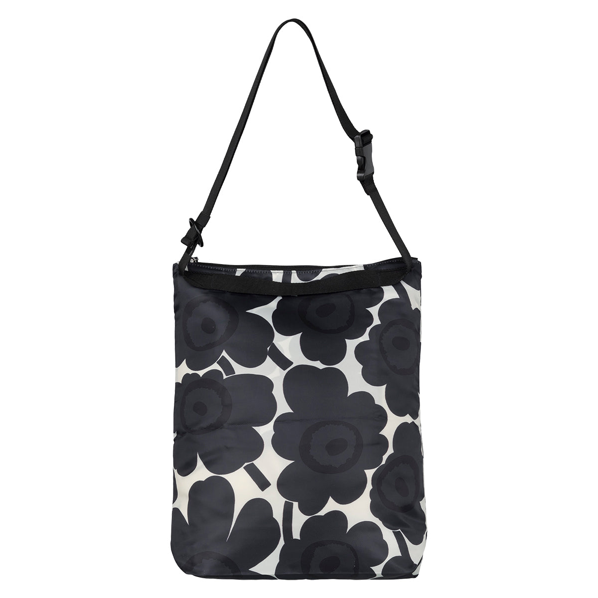 Marimekko Unikko Dark Grey / White Medium Neat Crossbody Shoulder Bag