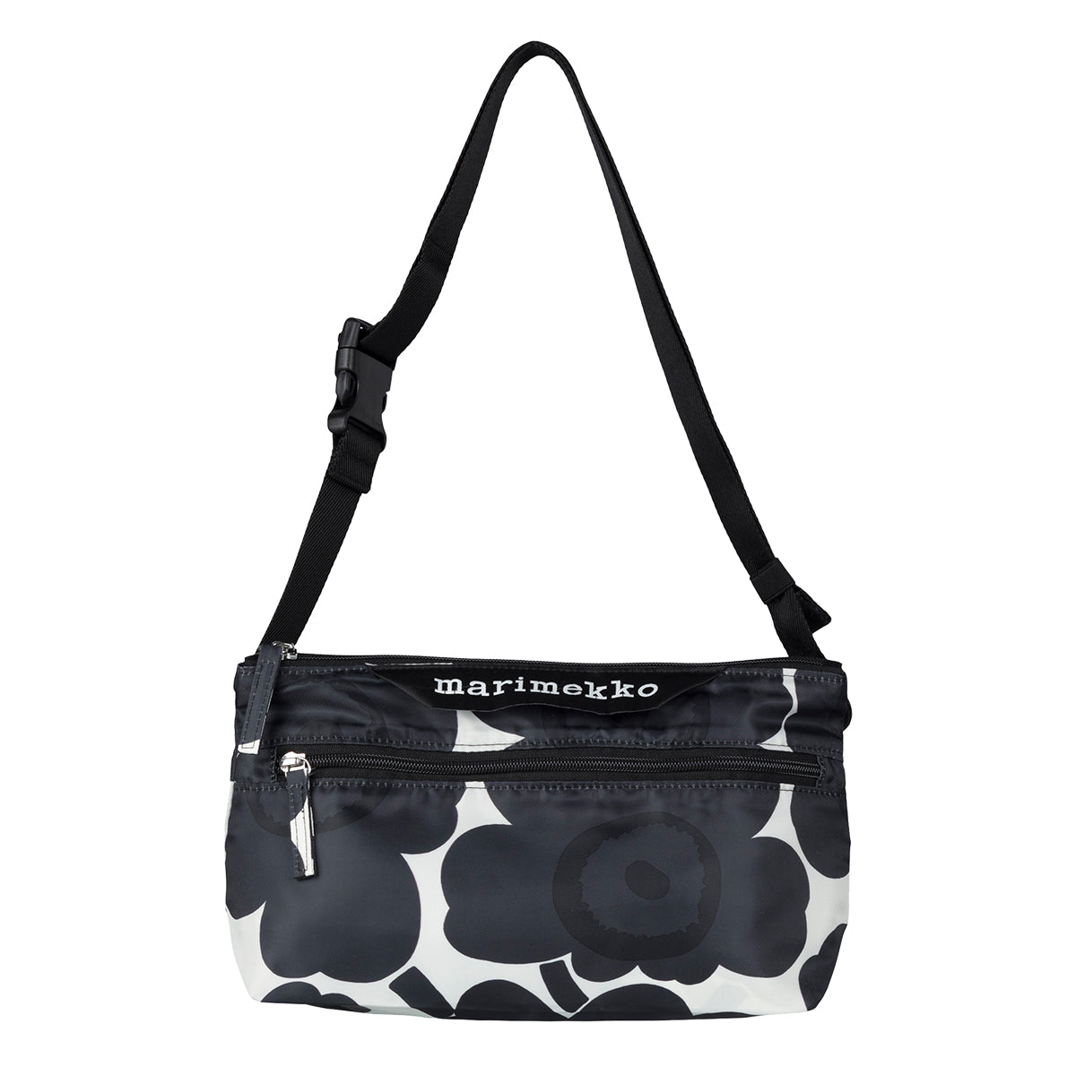 Marimekko Unikko Dark Grey / White Small Neat Crossbody Shoulder Bag