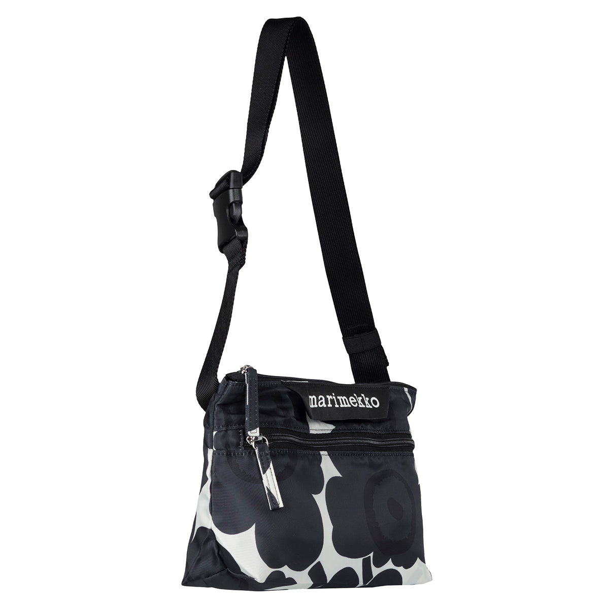 Marimekko Unikko Dark Grey / White Small Neat Crossbody Shoulder Bag